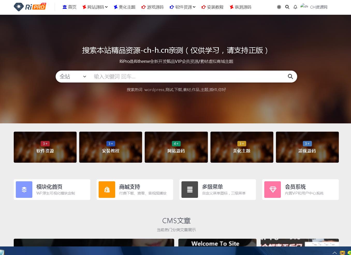 WordPress主题RiPro V5 7.1.3 开心版日主题免授权版源码 虚拟资源站首选主题 站长亲测插图