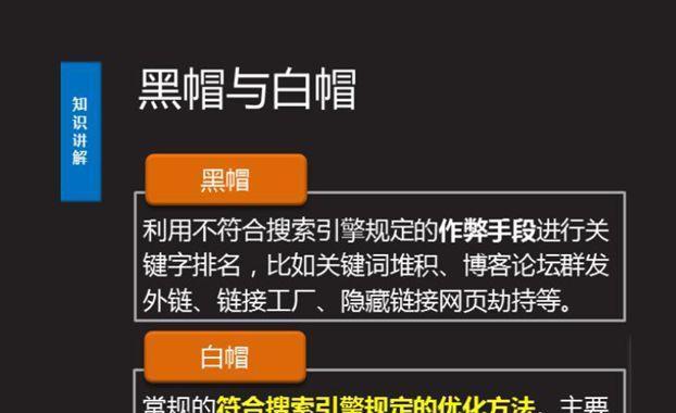 深入探究黑帽SEO的种类(黑帽SEO背后的不为人知的套路和技巧) 深入探究黑帽SEO的种类(黑帽SEO背后的不为人知的套路和技巧)